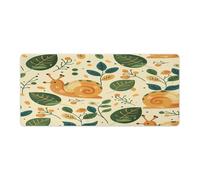 Large Mouse Pad Green Little Snail Desk Mat Gaming Mouse Pad with Stitched Edges for PC Laptop