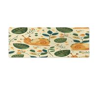 Large Mouse Pad Green Little Snail Desk Mat Gaming Mouse Pad with Stitched Edges for PC Laptop