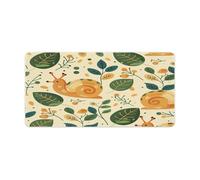 Large Mouse Pad Green Little Snail Desk Mat Gaming Mouse Pad with Stitched Edges for PC Laptop
