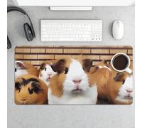 Large Mouse Pad, Guinea Pigs Desk Pad Protector Waterproof Desk Mat for Keyboard and Mouse, Non-Slip Rubber Base, Desktop Mat, Gaming Mousepad, for Office Home 11.8" X 23.6"