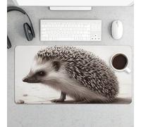 Large Mouse Pad, Hedgehog Desk Pad Protector Waterproof Desk Mat for Keyboard and Mouse, Non-Slip Rubber Base, Desktop Mat, Gaming Mousepad, for Office Home 11.8" X 23.6"