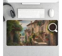 Large Mouse Pad, Italy Tuscan Desk Pad Protector Waterproof Desk Mat for Keyboard and Mouse, Non-Slip Rubber Base, Desktop Mat, Gaming Mousepad, for Office Home 11.8" X 23.6"