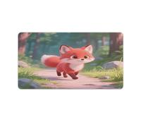 Large Mouse Pad Little Fox Desk Mat Gaming Mouse Pad with Stitched Edges for PC Laptop