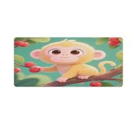 Large Mouse Pad Little Monkey Desk Mat Gaming Mouse Pad with Stitched Edges for PC Laptop