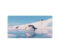 Large Mouse Pad Little Penguin Desk Mat Gaming Mouse Pad with Stitched Edges for PC Laptop