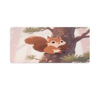 Large Mouse Pad Little Squirrel Desk Mat Gaming Mouse Pad with Stitched Edges for PC Laptop