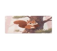Large Mouse Pad Little Squirrel Desk Mat Gaming Mouse Pad with Stitched Edges for PC Laptop