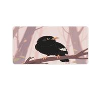 Large Mouse Pad Little Starling Desk Mat Gaming Mouse Pad with Stitched Edges for PC Laptop