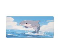 Large Mouse Pad Lively Little Dolphin Desk Mat Gaming Mouse Pad with Stitched Edges for PC Laptop