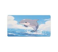 Large Mouse Pad Lively Little Dolphin Desk Mat Gaming Mouse Pad with Stitched Edges for PC Laptop