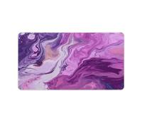 Large Mouse Pad Marble Purple Colorful Desk Mat Gaming Mouse Pad with Stitched Edges for PC Laptop