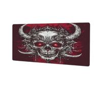 Large Mouse Pad Mexico Skull Bull Horn Metal Long Gaming Desk Mat Non-Slip Rubber Big Computer Keyboard Mousepad Waterproof Protector Laptop Pad for Gaming Office Gamer PC Mat 31.5 X 11.8 Inch
