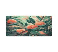 Large Mouse Pad Peach on The Branch Desk Mat Gaming Mouse Pad with Stitched Edges for PC Laptop
