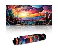 Large Mouse Pad Psychedelic Grand Canyon at Night Mousepad 40X90cm Large Desk Mat with Non-Slip Natural Rubber Base for Gamer/Desktop/Office/Home