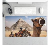 Large Mouse Pad, Pyramid Camel Desk Pad Protector Waterproof Desk Mat for Keyboard and Mouse, Non-Slip Rubber Base, Desktop Mat, Gaming Mousepad, for Office Home 11.8" X 23.6"