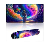 Large Mouse Pad Rainbow Astral Dreamer Extended Mouse Pad 30x60cm Large Desk Mat with Non-Slip Base And Stitched Edge for Gaming Office Work