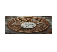 Large Mouse Pad Rusty Steampunk Clock Desk Mat Gaming Mouse Pad with Stitched Edges for PC Laptop