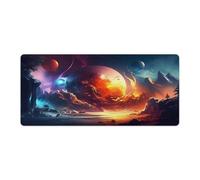 Large Mouse Pad Space Fantasy Landscape Washable Mouse Mat for Gaming Sensors Low Surface Friction Non Slip Mac And PC Gaming Accessories 40x90cm