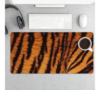 Large Mouse Pad, Tiger Striped Pattern Desk Pad Protector Waterproof Desk Mat for Keyboard and Mouse, Non-Slip Rubber Base, Desktop Mat, Gaming Mousepad, for Office Home 11.8" X 23.6"