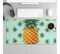 Large Mouse Pad, Tropical Fruit Pineapple Desk Pad Protector Waterproof Desk Mat for Keyboard and Mouse, Non-Slip Rubber Base, Desktop Mat, Gaming Mousepad, for Office Home 11.8" X 23.6"