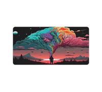Large Mouse Pad Universe Inside Man AI Art Mouse Mat 30x60cm Table Pad Anti Fray Stitched Edges Non Slip Rubber Base Improved Precision And Speed