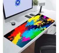 Large Mouse Pads 23.6x11.8x0.08 inch Watercolor Gaming Mouse Mat Big Non-Slip Desk Mat Improved Accuracy Suitable for Various Scenarios Such as Work, Play and Study
