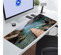 Large Mouse Pads 27.5x11.8x0.08 inch Bridge River Gaming Mouse Mat Big Non-Slip Desk Mat Improved Accuracy Suitable for Various Scenarios Such as Work, Play and Study
