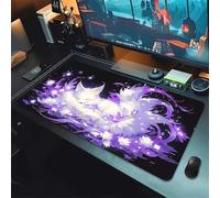 Large Mouse Pads 27.5x11.8x0.12 inch Purple Animal Flower Gaming Mouse Mat Big Non-slip Desk Mat Improved Accuracy Suitable for Various Scenarios Such as Work, Play and Study