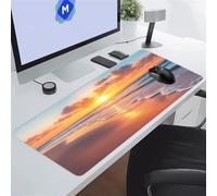 Large Mouse Pads 31.5x15.7x0.12 inch Sunset Beach Gaming Mouse Mat Big Non-Slip Desk Mat Improved Accuracy Suitable for Various Scenarios Such as Work, Play and Study