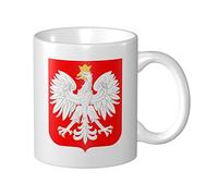 Large Mug 330Ml Polish Eagle Polska Poland Flag Ceramic Cup Decorations Anniversary Mug Unique Cup for Valentines, Lover, A Great Gift