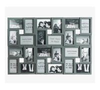 Large Multi Aperture Collage Picture Frame Holds 9/11/18 Photos 6x4 Wood Look (Grey, 24 Piece Photo Frame)
