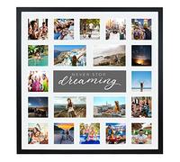 Large Multi Aperture Picture Photo Collage Frame, Colours and Designs (Dreaming, Black)