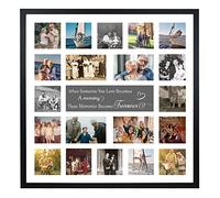 Large Multi Aperture Picture Photo Collage Frame, Colours and Designs (In Memorium, Black)