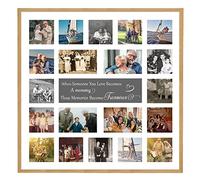 Large Multi Aperture Picture Photo Collage Frame, Colours and Designs (In Memorium, Light Oak)