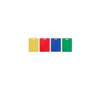 Chef Aid Large Multi-Colour Chopping Board Set, Multipurpose Anti-Slip Surface, Easy to Clean and Dishwasher Safe with Handle, Pack of 4 Cutting Boards Each Measuring 40 x 30cm
