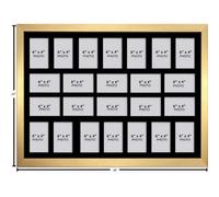 Large Multi Photo Frame: 24-Opening Collage, 6X4, Uk Made - Gold Frame