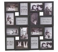 Large Multi Picture Photo Frame Collage Aperture Wall Decoration Photos (Black - 16 Photos)