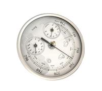 Large Multifunction Weather Instrument for Anglers Stainless Steel Construction Barometers Thermometers Hygrometer Stainless Steel Barometer for Outdoor Fishing