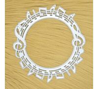 Large Music Notes Circular Frame Metal Cutting Die, Sheet Music, Stencil, Card Making, Paper Crafts, Scrapbooking 13.3 cm x 13.1 cm H9