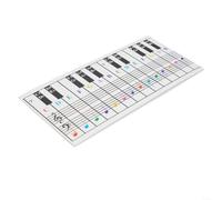 Large Music Theory Poster 65cm Piano Note Guide | 650mm unfolded size, large print letters, easy to read from distance, replaces bulky chord books, white background