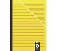 Large Music Workbook A4 One Side Stave One Side Lined Yellow: Large Music Manuscript Notebook | Exercise Book | Staves And Lines | A4 Format | 110 Pages - 55 Sheets