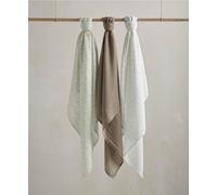 Mamas & Papas 3 Pack Large Cotton Muslin Squares, Welcome To The World, Seedling