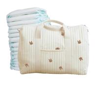 Large Nappy Bag Tote Bag Embroidered Large Weekend Tote Bag, cherry, Siehe Beschreibung