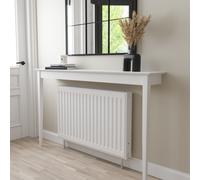Large & Narrow White Radiator Cover - 150cm - Ava