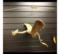 Large Natural Coconut Dragon Mobile