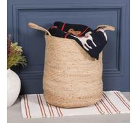 Large Natural Jute 50Cm Laundry Basket