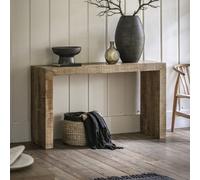 Large Natural Mango Wood Console Table - Lowa - Caspian House