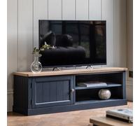 Large Navy Blue Wooden TV Stand with Storage - TV's up to 55 - Eton - Caspian House