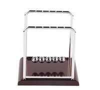 Large Newton's Cradle Balance Balls 5 Physical Toy for Home Office Desk Decoration and Educational Tool 17.5x17x18cm Stainless Steel with Mirror Finish (Large square billiard ball)