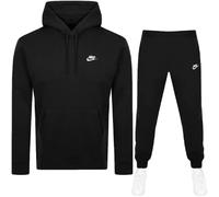 (Large) Nike Club Hooded Black Tracksuit